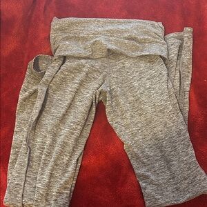 Gray flared leggings (washed) xs